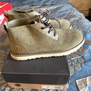 UGG Khaki Lace-Up Boots